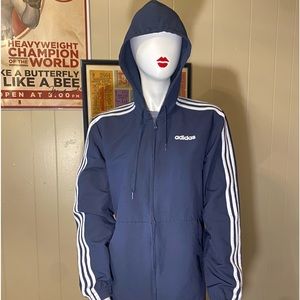 Mens adidas Navy Blue Warm up 3 stripe jacket